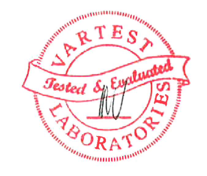 Vartest certification logo no back